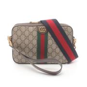 Pre-owned Canvas shoulder-bags Gucci Vintage , Beige , Dames