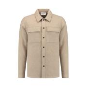 Flanellen overshirt met borstzakken Pure Path , Beige , Heren