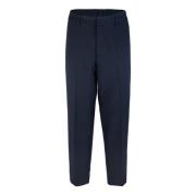 Blauwe elastische broek met knoop- en ritssluiting Emporio Armani , Bl...