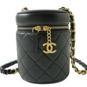 Pre-owned Leather chanel-bags Chanel Vintage , Black , Dames