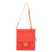 Pre-owned Leather chanel-bags Chanel Vintage , Red , Dames