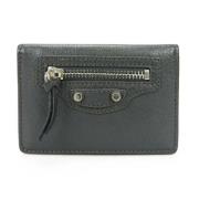 Pre-owned Leather wallets Balenciaga Vintage , Gray , Dames