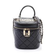 Pre-owned Leather handbags Chanel Vintage , Black , Dames