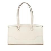 Pre-owned Leather handbags Louis Vuitton Vintage , White , Dames