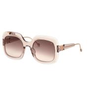 Beige Acetaat Dames Zonnebril Philipp Plein , Beige , Dames