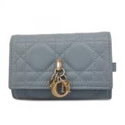 Pre-owned Leather key-holders Dior Vintage , Gray , Dames