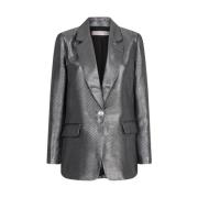 Metallic Blazer in Zilver Esqualo , Gray , Dames