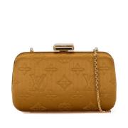 Pre-owned Satin shoulder-bags Louis Vuitton Vintage , Yellow , Dames