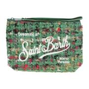 Tweed Pochette Aline W Tas MC2 Saint Barth , Green , Dames