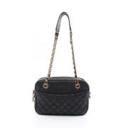 Pre-owned Leather shoulder-bags Chanel Vintage , Black , Dames