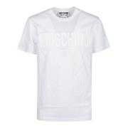 Maxi Logo T-Shirt, 1001 Wit Fantasie Moschino , White , Heren