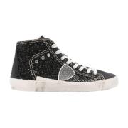 Zwarte sneakers met glitterdetails Philippe Model , Black , Dames