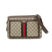 Pre-owned Plastic shoulder-bags Gucci Vintage , Beige , Dames