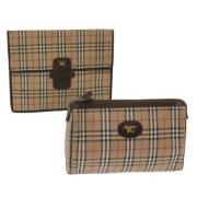 Pre-owned Canvas clutches Burberry Vintage , Brown , Dames