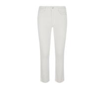 Cream Puffs Flared Cropped Jeans Mother , Beige , Dames