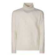 Witte Turtleneck Sweater Filippo De Laurentiis , White , Heren