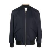 Blauwe wollen bomberjack met Green Storm System® PS By Paul Smith , Bl...