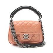 Pre-owned Leather handbags Chanel Vintage , Beige , Dames