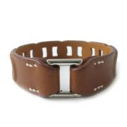 Pre-owned Leather bracelets Hermès Vintage , Brown , Dames