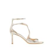 Champagne Glitter Sandalen met Enkelband Jimmy Choo , Beige , Dames