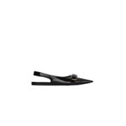 Geborsteld kalfsleren slingback platen Givenchy , Black , Dames