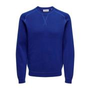 Heren Crew Neck Sweater Only & Sons , Blue , Heren