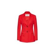 Stretchwol Knoopblazer Valentino , Red , Dames