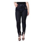 Zwarte Skinny Denim Jeans met Rits Dolce & Gabbana , Black , Dames