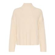 Angelinepw Gebreide Trui Whitecap Gray Part Two , Beige , Dames