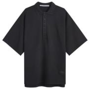 Oversized Dome Logo Polo Tee Alexander Wang , Black , Dames