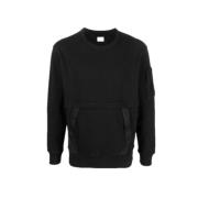 Zwarte katoenen fleece sweatshirt stijl Cmss135A C.p. Company , Black ...