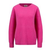 Merinowol O-Neck Pullover Fynch-Hatton , Pink , Dames