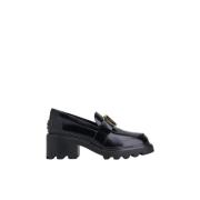 Italiaanse leren mocassins met metalen detail Tod's , Black , Dames