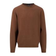 Cashmere O-Neck Trui Fynch-Hatton , Brown , Heren