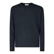 Wol Kasjmier Crewneck Sweater Filippo De Laurentiis , Blue , Heren