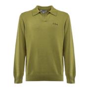 Groen poloshirt met lange mouwen en logo MC2 Saint Barth , Green , Her...