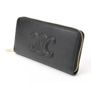 Pre-owned Leather wallets Celine Vintage , Black , Dames