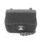 Pre-owned Leather shoulder-bags Chanel Vintage , Black , Dames