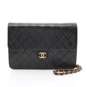 Pre-owned Leather shoulder-bags Chanel Vintage , Black , Dames