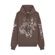 Bruine Plants Hoodie Katoen Herfst/Winter 2024 Mannen Iuter , Brown , ...