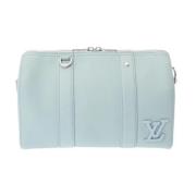 Pre-owned Leather shoulder-bags Louis Vuitton Vintage , Blue , Heren