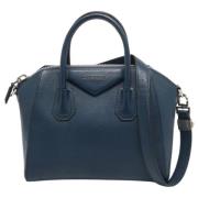 Pre-owned Leather handbags Givenchy Pre-owned , Blue , Dames