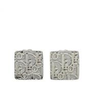 Pre-owned Metal earrings Dior Vintage , Gray , Dames