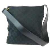 Pre-owned Canvas shoulder-bags Gucci Vintage , Black , Dames