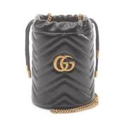 Pre-owned Leather shoulder-bags Gucci Vintage , Black , Dames