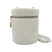 Pre-owned Leather chanel-bags Chanel Vintage , White , Dames