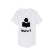 Linnen T-shirt met korte mouwen Isabel Marant , White , Dames