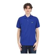 Blauw Polo Shirt met Krokodil Logo Lacoste , Blue , Heren