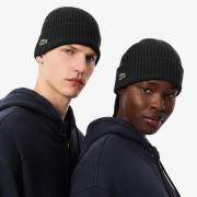 Heren Beanie Hoed Lacoste , Black , Heren