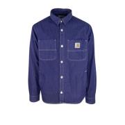 Blauwe Denim Overhemd Jas Carhartt Wip , Blue , Heren